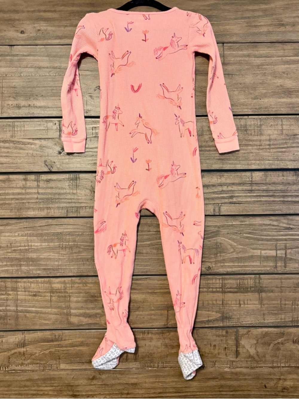 Carter’s Girls Pajama Bundle 3T Zip Sleeper Footie Unicorn + Zip‎ Romper No Feet - Picture 4 of 7